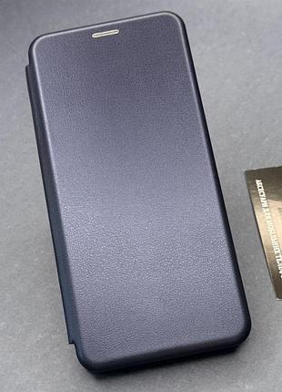 Чохол книжка 360 для samsung a06 (а065) шкіряна з кишенькою візитниця з підставкою синій