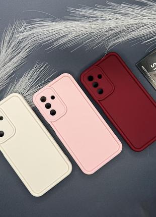 Чехол для samsung a26 (а266) / a17 (a175) с закрытой камерой силиконовый противоударный объемный бордовый