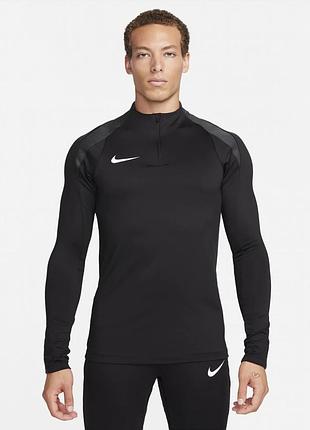 Кофта чоловіча nike strike dri-fit soccer 1/2-zip drill top black (арт. fn2403-010) xl (54-56)