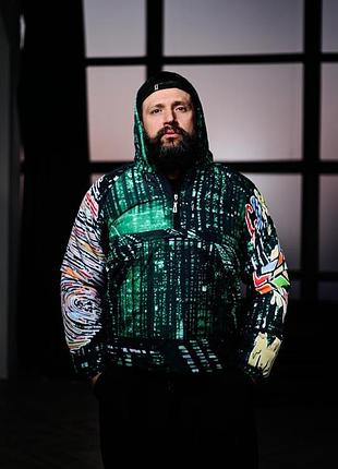 Утеплений анорак зимовий драпп стильний модний синтепух виробництво україна