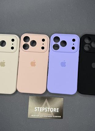 Чехол для iphone 17 pro silicone case с микрофиброй закрытым низом силиконовый закрытая камера
