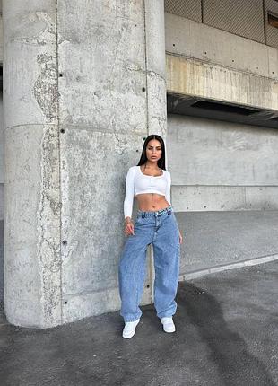 Джинси baggy жіночі молодіжні оверсайз брюки вільного крою 36