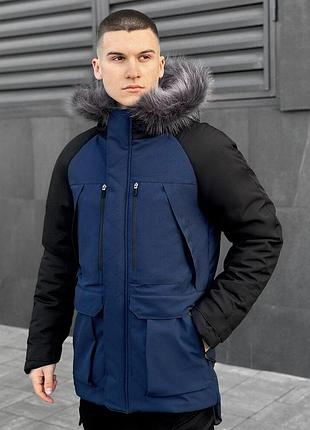 Парка pobedov seniora udacha gray чорний-темно синій