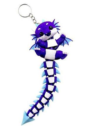 3d брелоки flexi dragon long tail/ дракон хвостик keychain, 3d печать