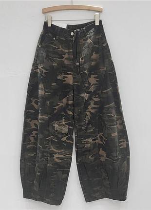 Джинсы карго baggy унисекс молодежные оверсайз брюки свободного кроя