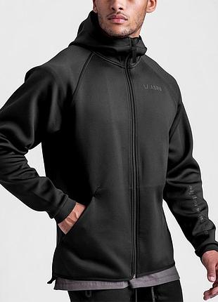 Кофта чоловіча спортивна з капюшоном "asrv" чорна 3xl