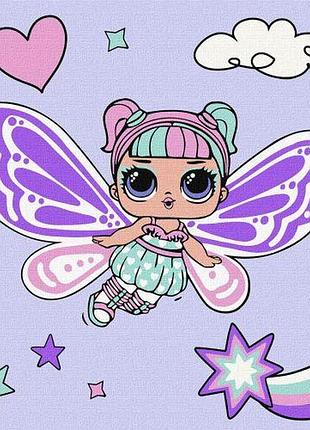 Картина за номерами з фарбами металік "l.o.l. surprise! o.m.g. fairies sweetiefly" 40х40 см