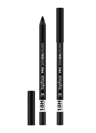 Карандаш для глаз topface pro satin seal водостойкий pt623, 001 ink storm черный матовый