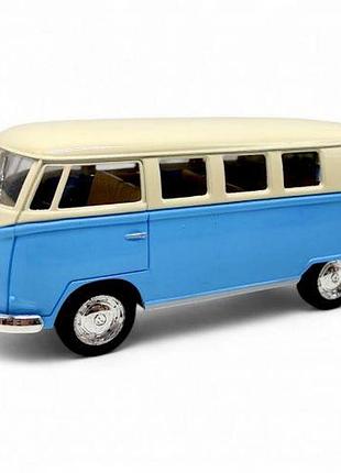 Машинка металлическая "автобус volkswagen classical bus" (голубой)