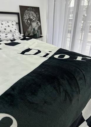 Плед велсофт евро 195х220 принт dior 10
