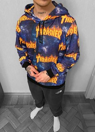 Стильне синє худі thrasher