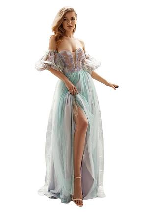 Сукня казкова "dreamy mist" зі знімними рукавами xs/s
