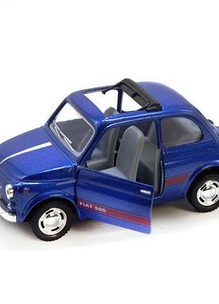 Машинка kinsmart "fiat 500" (синяя)