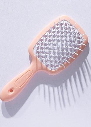 Щітка для волосся hollow comb superbrush plus caramel-white