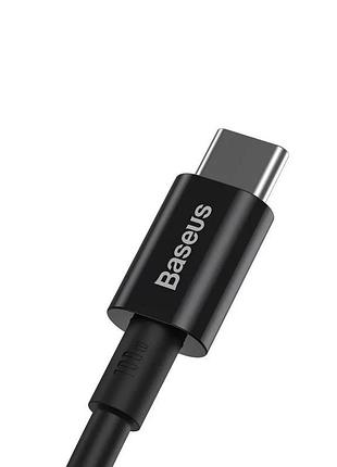 Кабель baseus superior series fast charging data cable type-c to type-c 100w 1m - black 3