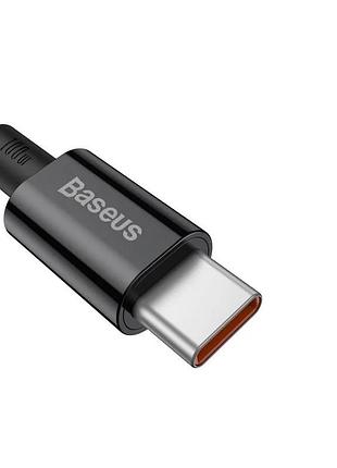 Кабель baseus superior series fast charging data cable type-c to type-c 100w 1m - black 4