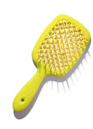 Щетка для волос hollow comb superbrush plus yellow
