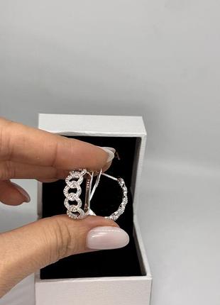 Сережки пандора pandora сяюче паве 925 проба 5