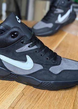 Зимові чоловічі кросівки черевики nike шкіра топ якість , ботинки мужсие 43