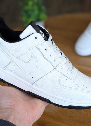 Nike force 1 натуральная кожа мужские кроссовки кеды прошиты прочные мужская весенняя обувь 44