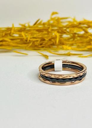 Черное керамическое кольцо из нержавеющей стали 18