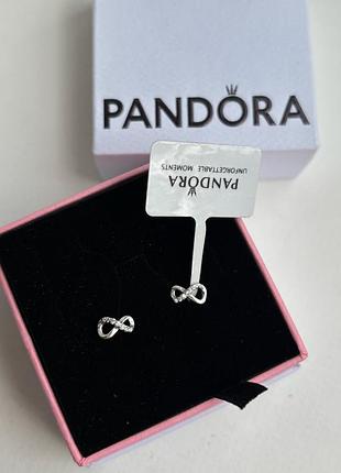 Сережки нескінченність срібро пандора pandora