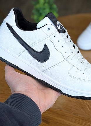 Nike force 1 натуральная кожа мужские кроссовки кеды прошиты прочные мужская весенняя обувь 44
