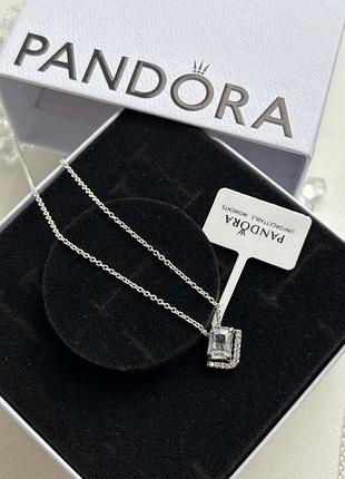 Кулон-колетье белое гало пандора pandora