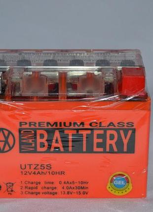 Акумулятор 12 v 4 ah гелевий (113х70х87) utz5s (жовтогарячий) battery