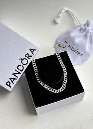 Колье пандора со сверкающим паве пандора pandora