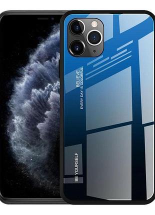 Чохол бампер primolux gradient glass для apple iphone 11 pro - blue