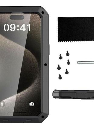 Противоударный чехол primo doom armor для смартфона apple iphone 15 pro - black 2