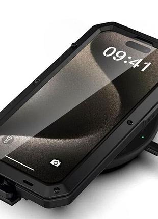 Противоударный чехол primo doom armor для смартфона apple iphone 15 pro - black 5