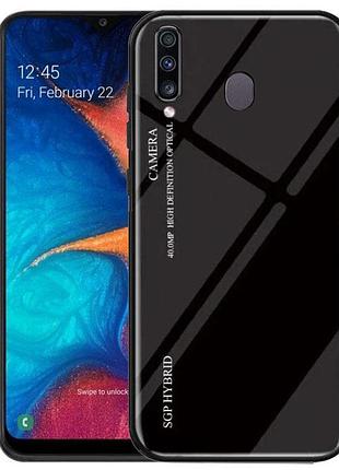 Чохол-бампер primolux gradient glass для samsung galaxy m30 2019 (sm-m305) - black