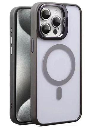 Чохол primo support magsafe для iphone 14 pro з захистом камер - grey