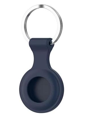 Силіконовий чохол брелок primo ss2 для мітки трекера apple airtag - dark blue