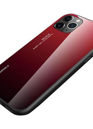 Чохол бампер primolux gradient glass для apple iphone 11 pro - red 3