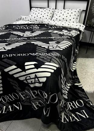 Плед велсофт полуторний 145х220 armani