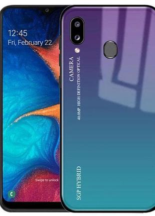 Чохол-бампер primolux gradient glass для samsung galaxy a40 2019 (sm-a405) - purple