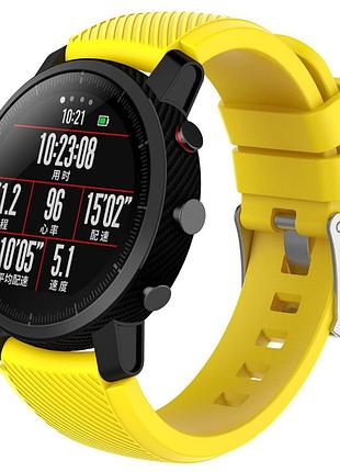 Силиконовый ремешок primo для часов xiaomi huami amazfit sportwatch 2 / amazfit stratos - yellow