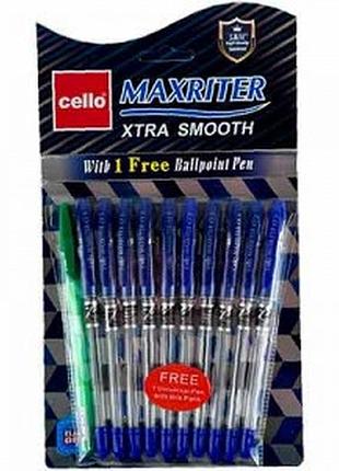 Ручка кулькова синя cello maxriter + допручка 2 625, 1 179, 8 10 21598