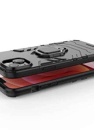 Чехол бампер primolux ring armor для apple iphone 13 - black 4