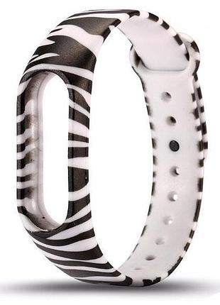 Силиконовый ремешок primo для фитнес-браслета xiaomi mi band 2 - zebra