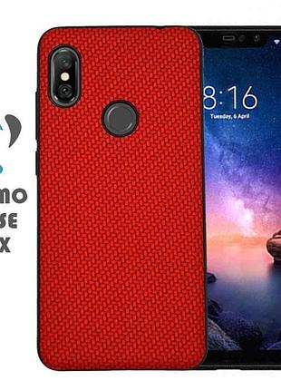 Чехол накладка primo case lux для xiaomi redmi note 6 pro - red