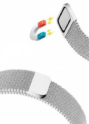 Миланский сетчатый ремешок primo для часов amazfit active max / amazfit balance 2 - silver 5