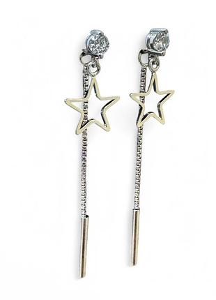 Сережки підвіски primo star - silver