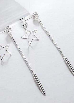 Сережки підвіски primo star - silver 3