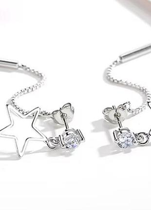 Сережки підвіски primo star - silver 4