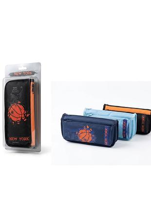 Пенал тканевый на 2 отд. на блистере basketball sh-3122 4-6