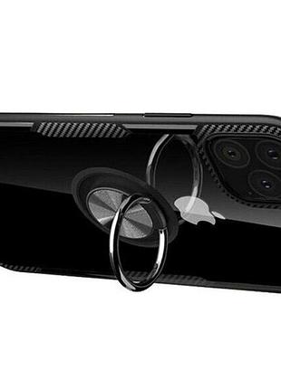 Чехол primolux ring magnetic stand для apple iphone 11 pro max - black 2